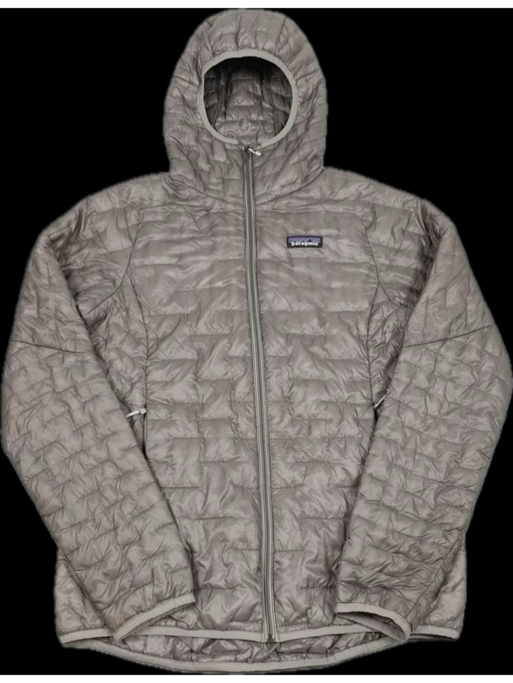Patagonia Women’s Medium Micro Puff Insulated Hoody Feather Grey Full Zip Jacket